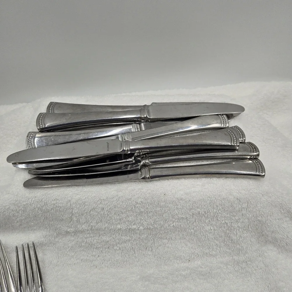 41 Piece Assortment Lenox Portola 18/10 Stainless Steel Flatware **See Photos**